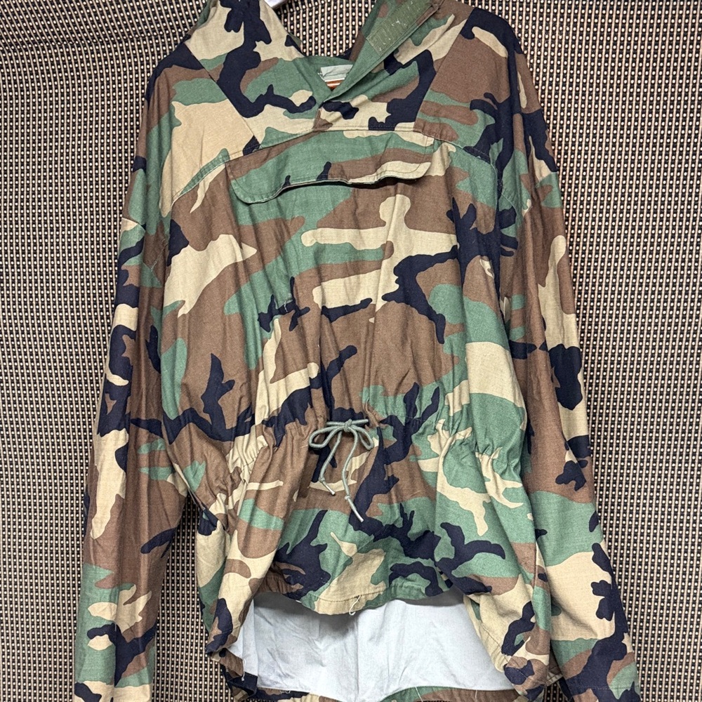 Men's Woodland Camouflage Military Anorak Jacket